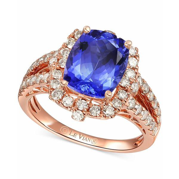 ルヴァン レディース リング アクセサリー Blueberry Tanzanite (2 ct. t.w.) & Nude Diamond (3/4 ct. t.w.) Ring in 14k Rose Gold Tan