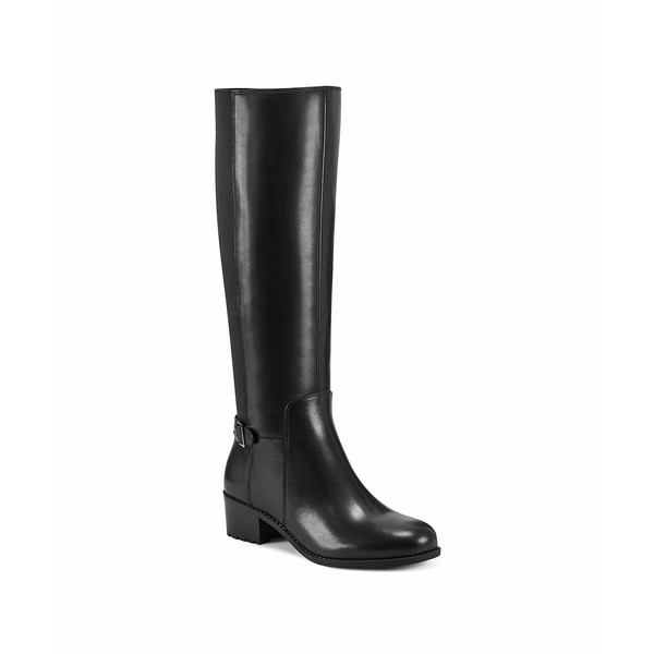 イージースピリット レディース ブーツ＆レインブーツ シューズ Women's Chaza Tall Regular Calf Boots Black Leather