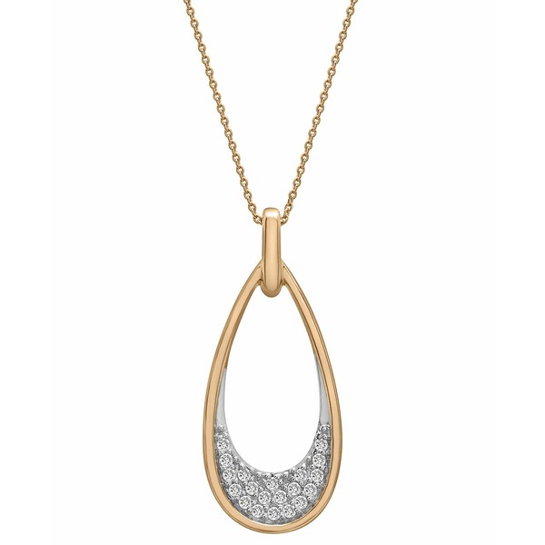 ラップド レディース ネックレス・チョーカー・ペンダントトップ アクセサリー Diamond Oval Pavé Pendant Necklace (1/6 ct. t.