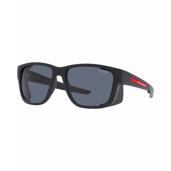 プラダ メンズ サングラス・アイウェア アクセサリー Men's Sunglasses, 59 Black Rubber