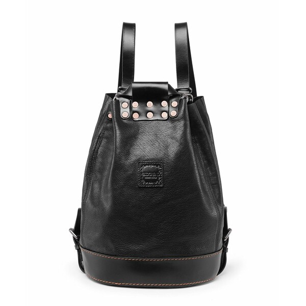 オールドトレンド レディース バックパック・リュックサック バッグ Women's Genuine Leather Canna Backpack Black