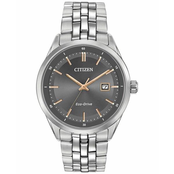 シチズン メンズ 腕時計 アクセサリー Men's Eco-Drive Stainless Steel Bracelet Watch 41mm BM7251-53H Silver