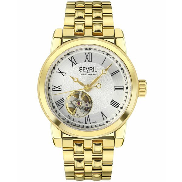 ジェビル メンズ 腕時計 アクセサリー Men's Madison Swiss Automatic Ion Plating Gold-Tone Stainless Stell Bracelet Watch 39mm Gold