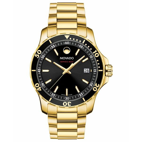 モバド メンズ 腕時計 アクセサリー Men's Swiss Series 800 Gold-Tone PVD Stainless Steel Bracelet Diver Watch 40mm Gold