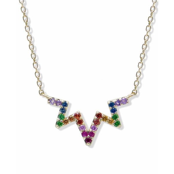 アンジー レディース ネックレス・チョーカー・ペンダントトップ アクセサリー Aztec Starburst Rainbow Zig Zag Necklace Gold, Multico