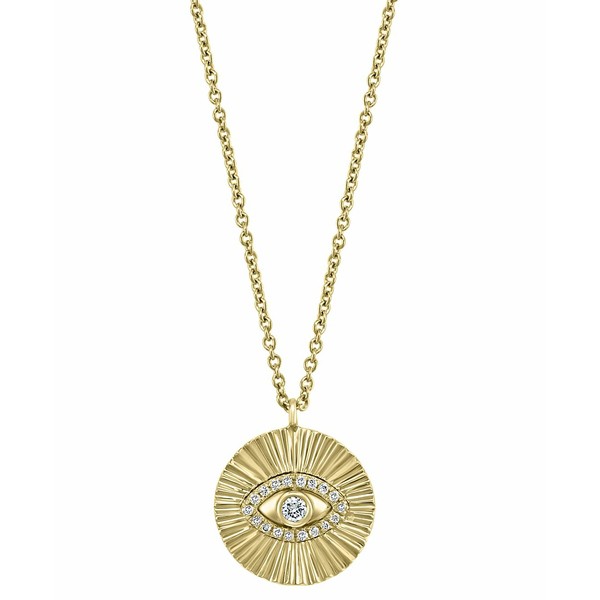 エフィー コレクション レディース ネックレス・チョーカー・ペンダントトップ アクセサリー EFFY® Diamond Evil Eye Disc 18" Penda