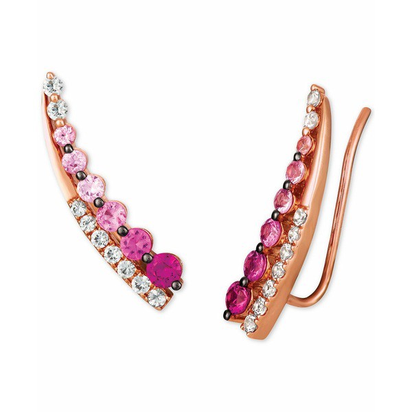 ルヴァン レディース ピアス＆イヤリング アクセサリー Strawberry Layer Cake Multi-Gemstone Ear Climbers in 14k Rose Gold Pink Sapp