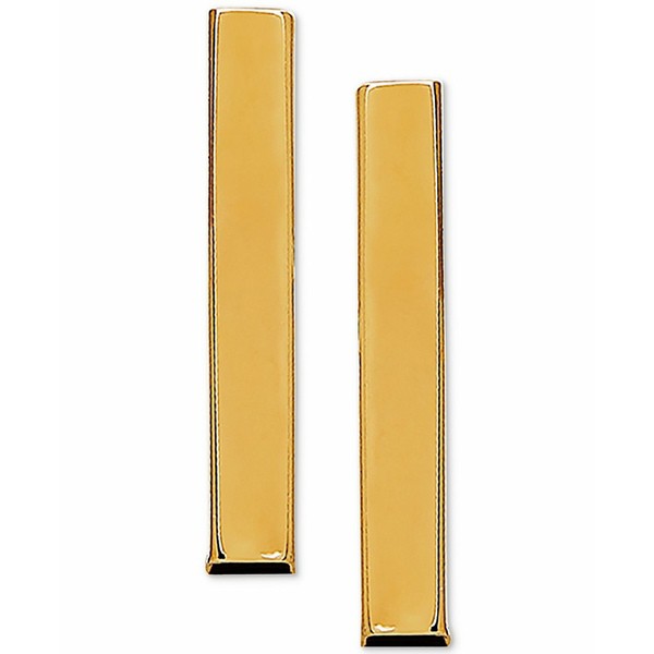 イタリアン ゴールド レディース ピアス＆イヤリング アクセサリー Polished Stick Stud Earrings in 10k Gold, 3/4 inch Yellow Gold