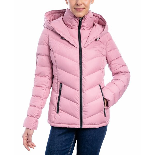 マイケルコース レディース ジャケット＆ブルゾン アウター Women's Hooded Down Puffer Coat, Created for Macy's Royal Pink