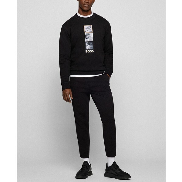 ヒューゴボス メンズ シャツ トップス BOSS Men's Muhammad Ali Graphics Sweatshirt Black