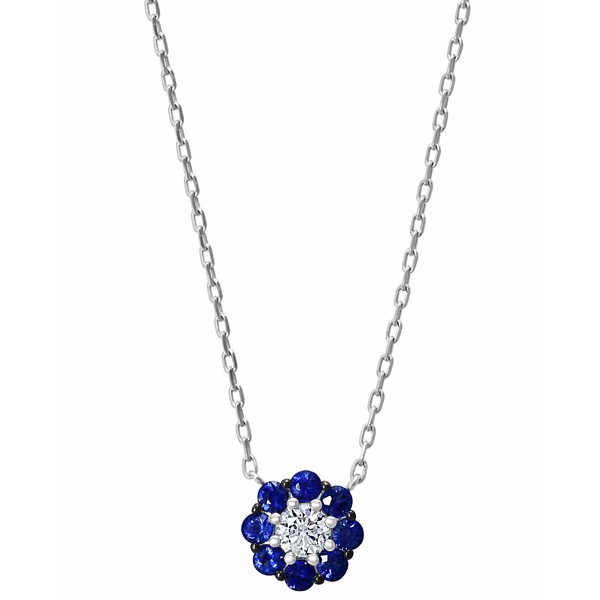 エフィー コレクション レディース ネックレス・チョーカー・ペンダントトップ アクセサリー EFFY® Sapphire (1/3 ct. t.w.) & Diamo