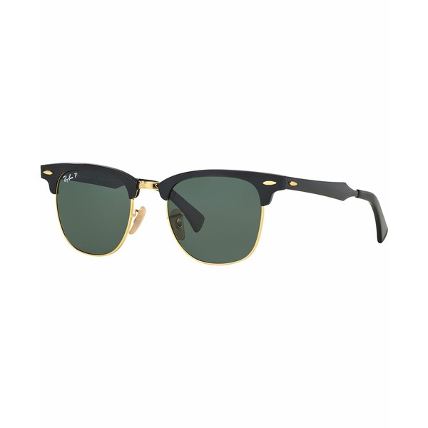 レイバン レディース サングラス＆アイウェア アクセサリー Polarized Sunglasses , RB3507 CLUBMASTER ALUMINUM Black/Green