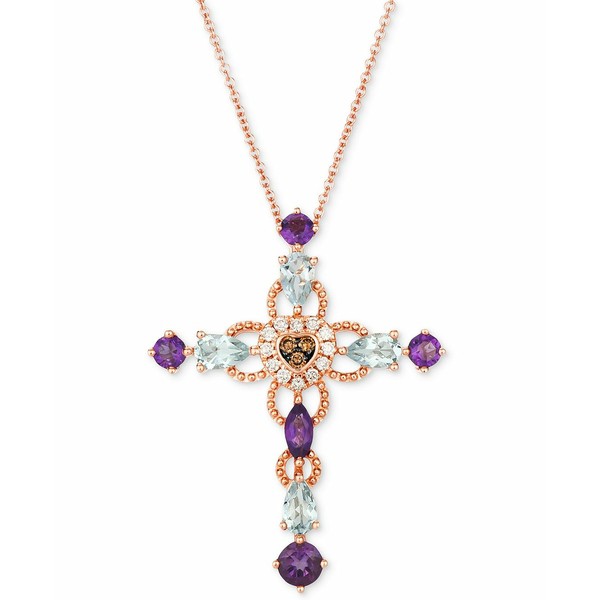 ルヴァン レディース ネックレス・チョーカー・ペンダントトップ アクセサリー Multi-Gemstone (1-1/5 ct. t.w.) & Diamond (1/8 ct. t.w