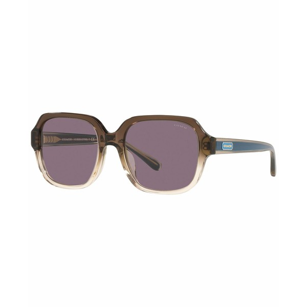 コーチ レディース サングラス＆アイウェア アクセサリー Women's Sunglasses, HC8335U C7989 53 Transparent Brown Gradient