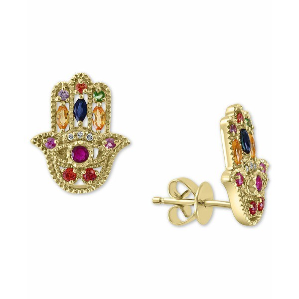 エフィー コレクション レディース ピアス＆イヤリング アクセサリー EFFY® Multi-Sapphire (1/2 ct. t.w.) & Diamond Accent Hamsa