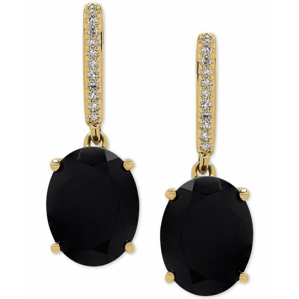 ホノラ レディース ピアス＆イヤリング アクセサリー Onyx (9 x 7mm) & Diamond Accent Drop Earrings in 14k Gold Gold