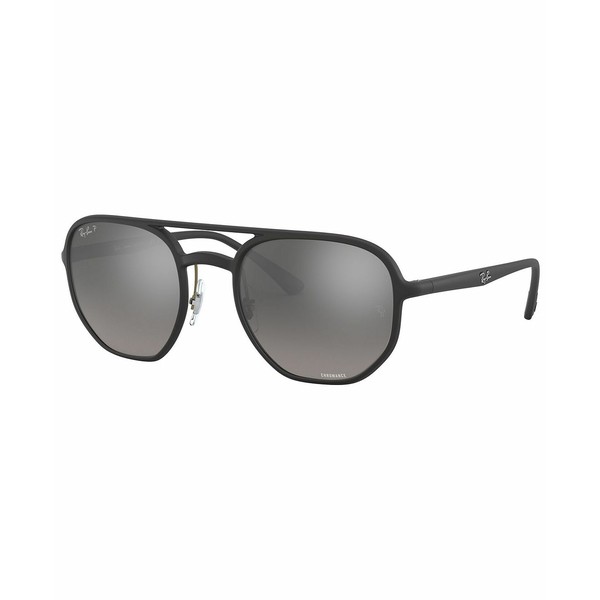 レイバン レディース サングラス＆アイウェア アクセサリー Polarized Sunglasses, RB4321CH 53 MATTE BLACK/GREY MIR GREY GRADIENT POL