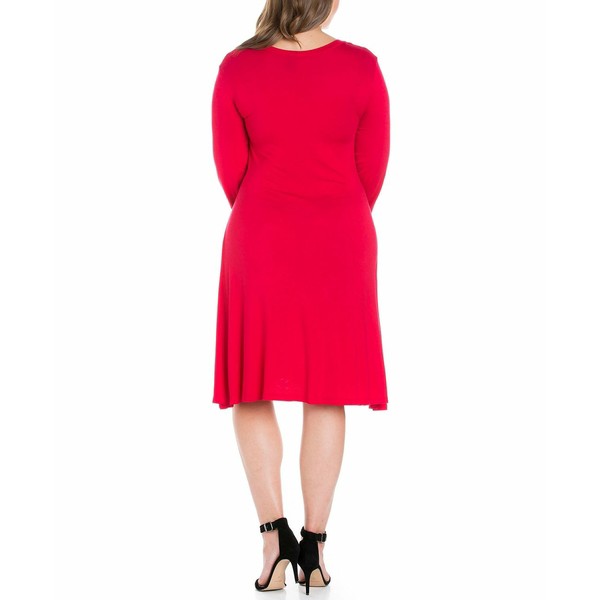 新品即納 ２４セブンコンフォート Women's Plus Size Flared Dress Redの通販はau PAY マーケット - asty｜商品ロットナンバー：496009651 レディース ワンピース トップス 限定品新作