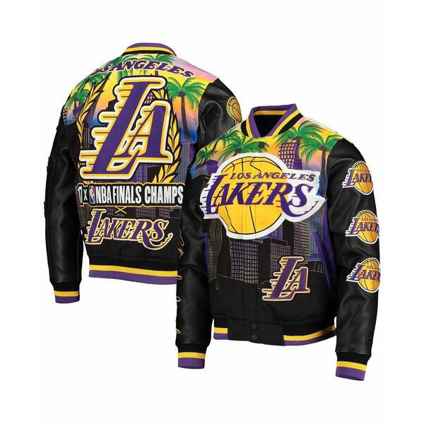 プロスタンダード メンズ ジャケット＆ブルゾン アウター Men's Black Los Angeles Lakers Remix Varsity Full-Zip Jacket Black