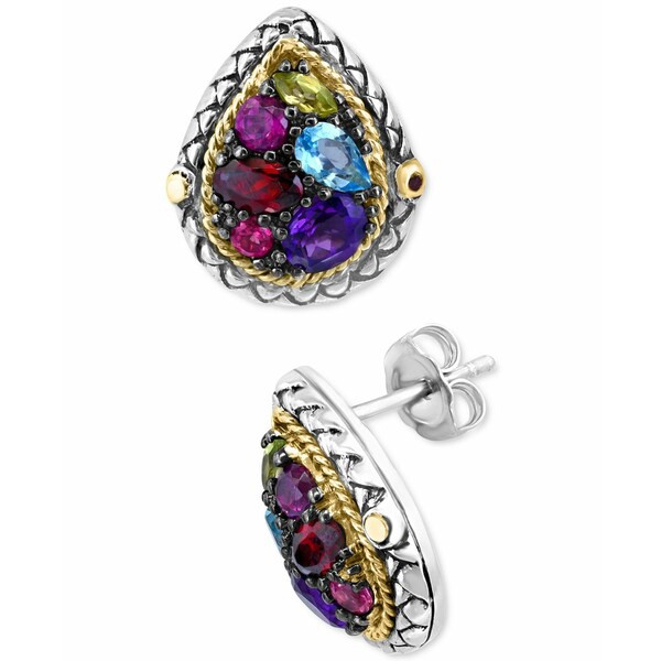 エフィー コレクション レディース ピアス＆イヤリング アクセサリー EFFY® Multi-Gemstone Teardrop Cluster Stud Earrings (2-1/10