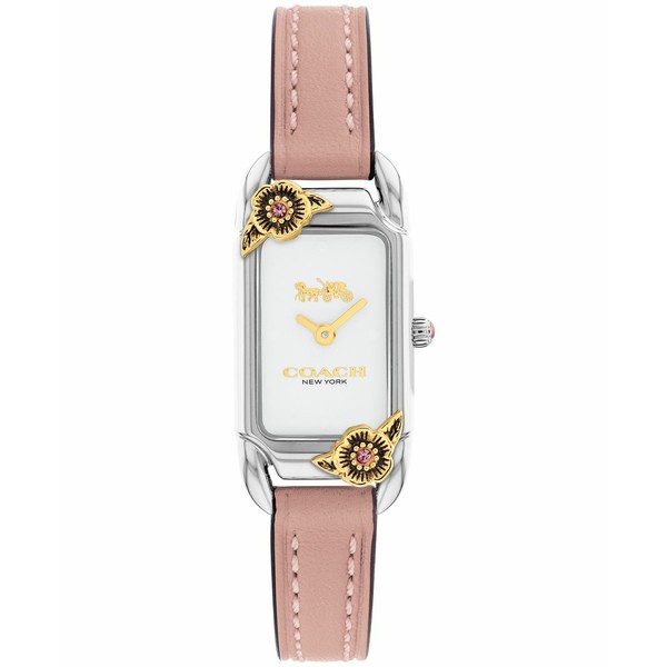 コーチ レディース 腕時計 アクセサリー Women's Cadie Blush Leather Strap Watch 17.5mmX28.5mm Blush