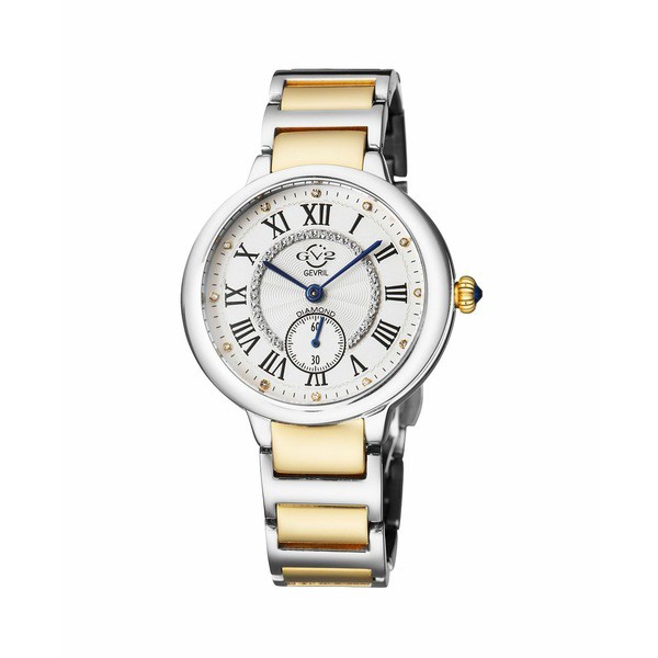 ジェビル レディース 腕時計 アクセサリー GV2 Women's Rome Two-Tone Stainless Steel and Ion Plating Swiss Quartz Bracelet Watch 36