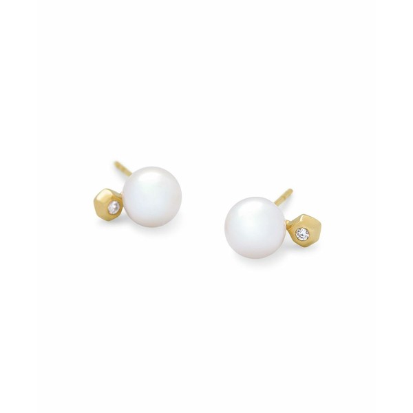 ケンドラスコット レディース ピアス＆イヤリング アクセサリー Cathleen Large Stud Earrings in 14K Gold 14K Gold White Pearl