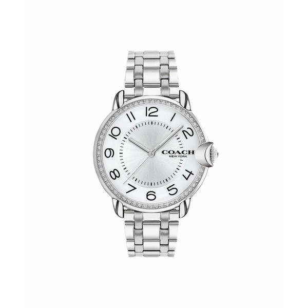 コーチ レディース 腕時計 アクセサリー Women's Arden Silver-Tone Stainless Steel Bracelet Watch, 36mm Stainless Steel