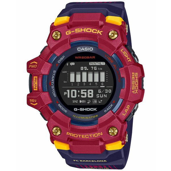 ジーショック メンズ 腕時計 アクセサリー Men's Digital FC Barcelona Multicolor Resin Strap Watch 49mm Multi