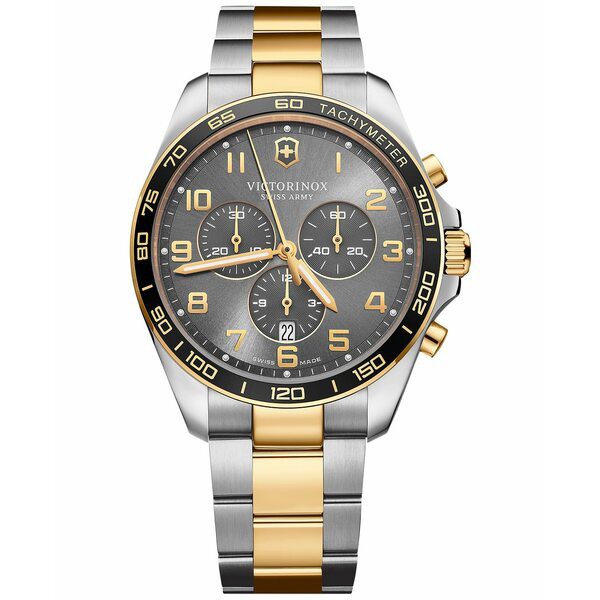 ビクトリノックス メンズ 腕時計 アクセサリー Men's Chronograph FieldForce Classic Two-Tone Stainless Steel Bracelet Watch 42mm Gr