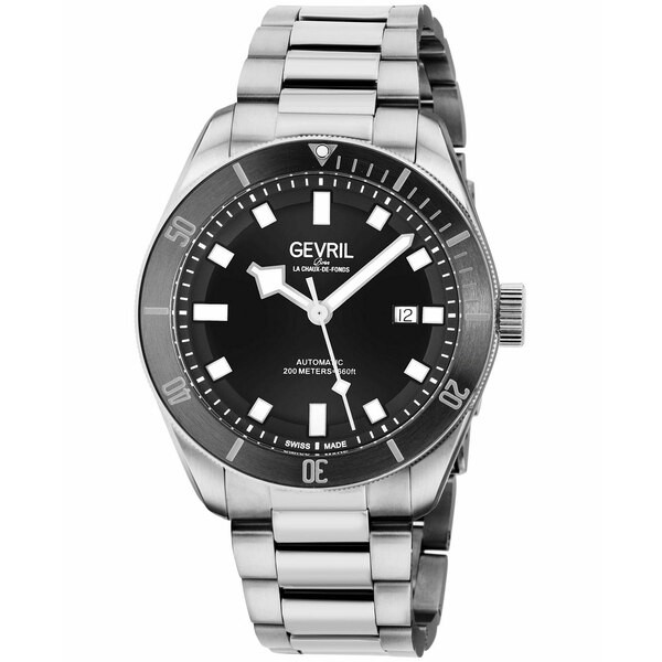 ジェビル メンズ 腕時計 アクセサリー Men's Yorkville Swiss Automatic Silver-Tone Stainless Steel Bracelet Watch 43mm Silver-Tone