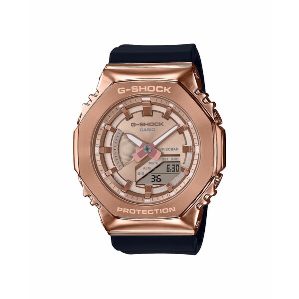 ジーショック レディース 腕時計 アクセサリー Women's Black and Rose Gold Watch, 40.7mm Rose Gold