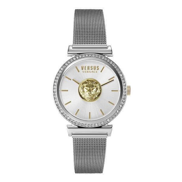 ヴェルサス ヴェルサーチ レディース 腕時計 アクセサリー Versus by Versace Women's Brick Lane Silver-tone Stainless Steel Bracelet