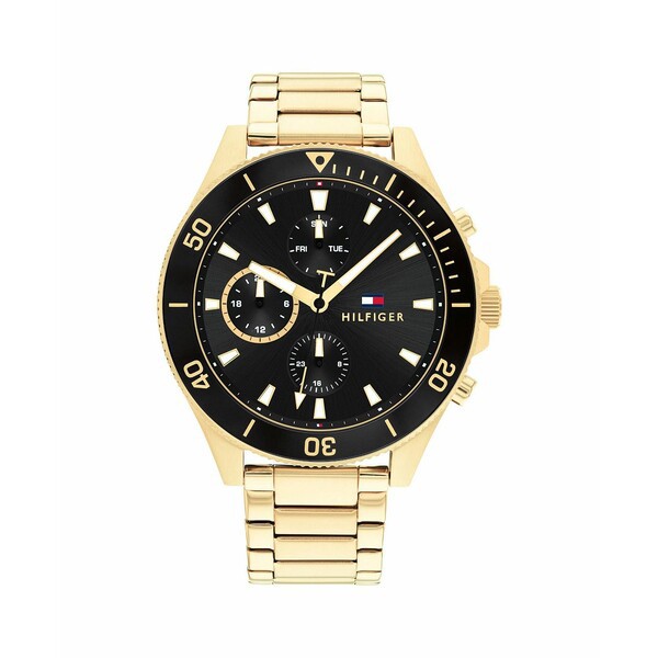 トミー ヒルフィガー メンズ 腕時計 アクセサリー Men's Gold-tone Bracelet Watch 46mm Gold-Tone