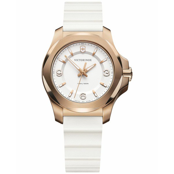 ビクトリノックス レディース 腕時計 アクセサリー Women's I.N.O.X. V White Rubber Strap Watch 37mm Vapor Whit