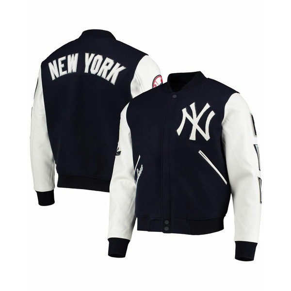 プロスタンダード メンズ ジャケット＆ブルゾン アウター Men's Navy, White New York Yankees Varsity Logo Full-Zip Jacket Navy, Whit