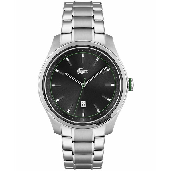 ラコステ メンズ 腕時計 アクセサリー Men's Musketeer Stainless Steel Bracelet Watch 43mm Stainless Steel