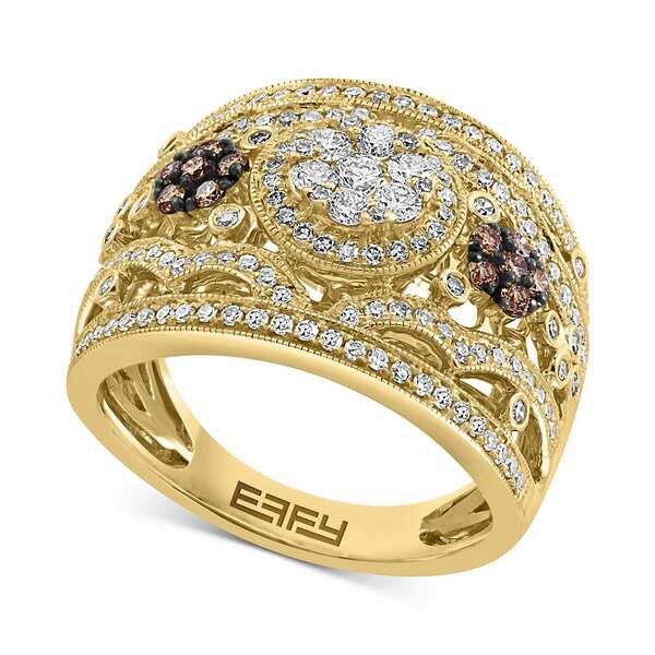 エフィー コレクション レディース リング アクセサリー EFFY® White Diamond (3/4 ct. t.w.) & Espresso Diamond (1/5 ct. t.w.) Fl