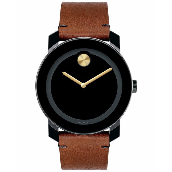 モバド レディース 腕時計 アクセサリー Unisex Swiss Bold Rustic Brown Leather Strap Watch 42mm Brown