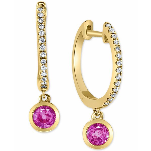 エフィー コレクション レディース ピアス＆イヤリング アクセサリー EFFY® Pink Sapphire (1/3 ct. t.w.) & Diamond (1/8 ct. t.w.)