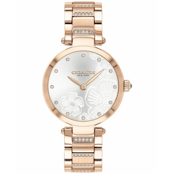 コーチ レディース 腕時計 アクセサリー Women's Park Carnation Rose Gold-Tone Bracelet Watch 30mm Gold