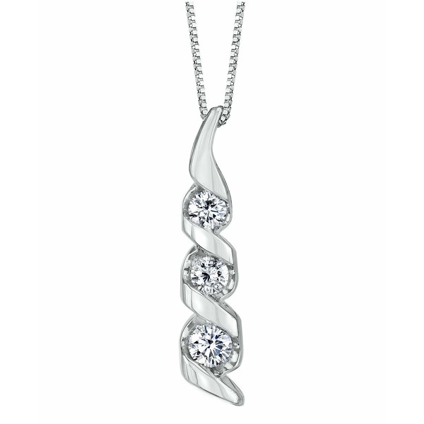 セイレーン レディース ネックレス・チョーカー・ペンダントトップ アクセサリー 1/3 ct. t.w. Diamond Classic Three Stone Pendant in