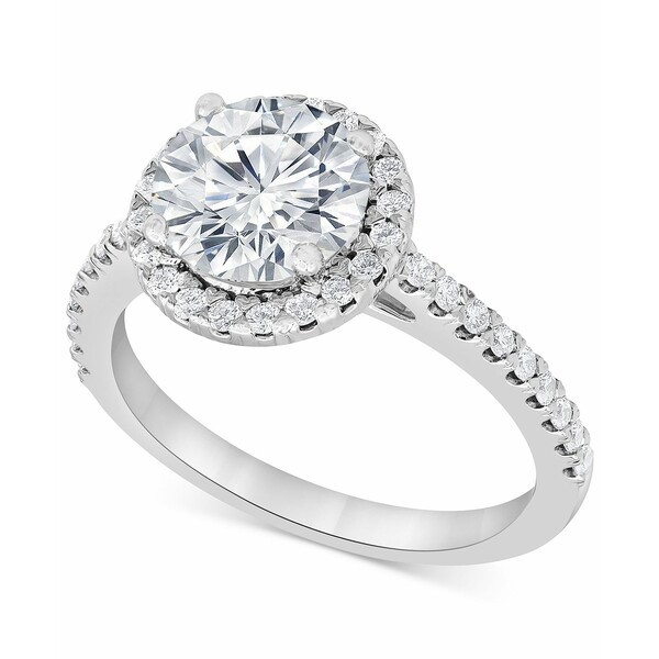 バッジェリーミシュカ レディース リング アクセサリー Certified Lab Grown Diamond Halo Engagement Ring (2-1/2 ct. t.w.) in 14k Whi