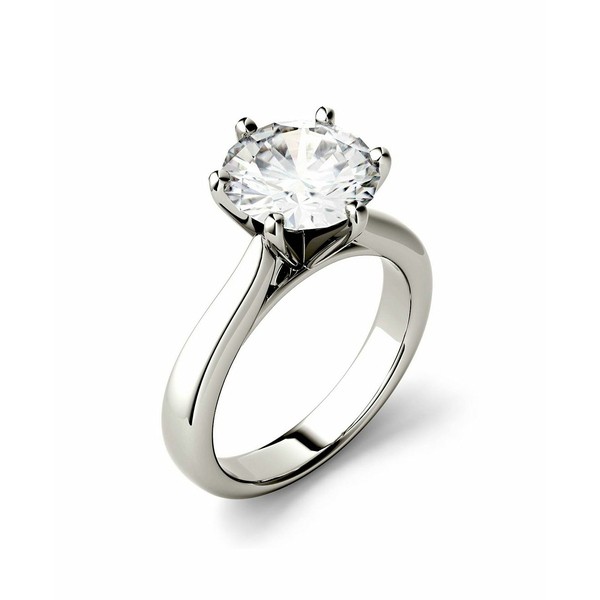 チャールズ アンド コルバード レディース リング アクセサリー Moissanite Solitaire Engagement Ring 3-1/10 ct. t.w. Diamond Equival