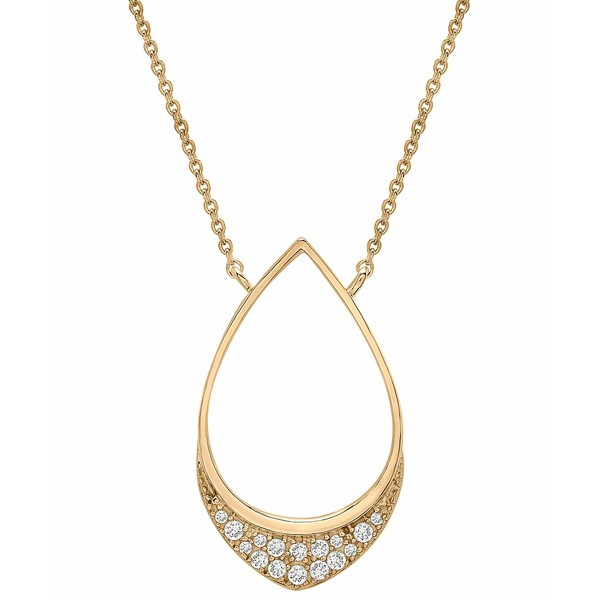 ラップド レディース ネックレス・チョーカー・ペンダントトップ アクセサリー Diamond Teardrop Pendant Necklace (1/10 ct. tw) in 14