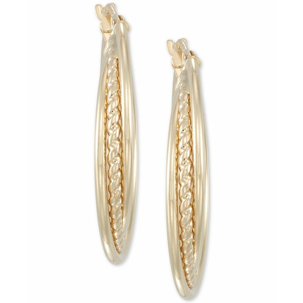 上質で快適 イタリアン ゴールド レディース ピアス イヤリング アクセサリー Rope Inset Triple Hoop Earrings In 14k Gold Made In Italy Yellow 超大特価 Onlinesawari Com