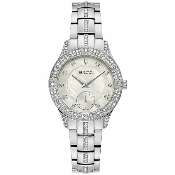 ブロバ レディース 腕時計 アクセサリー Women's Phantom Crystal Stainless Steel Bracelet Watch 31mm Silver