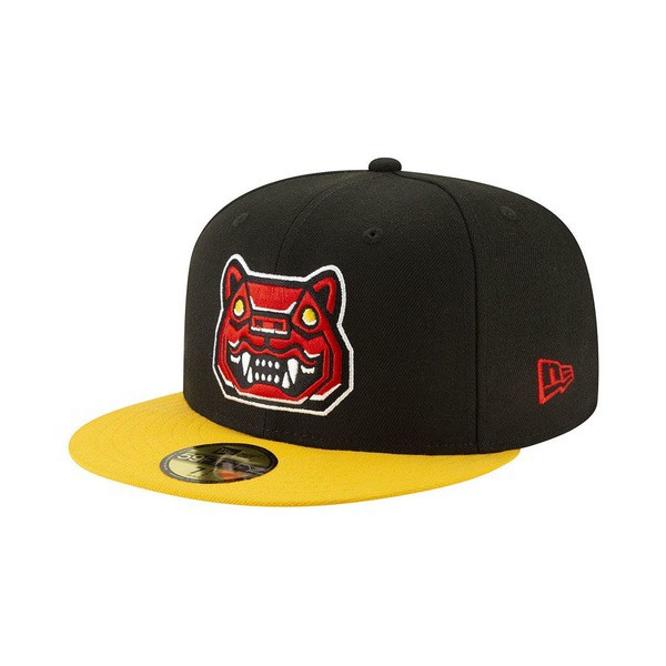 期間限定送料無料 ニューエラ メンズ 帽子 アクセサリー New Hampshire Fisher Cats Copa De La Diversion 59fifty Fitted Cap Black Yellow 限定セール Gohealthe Com