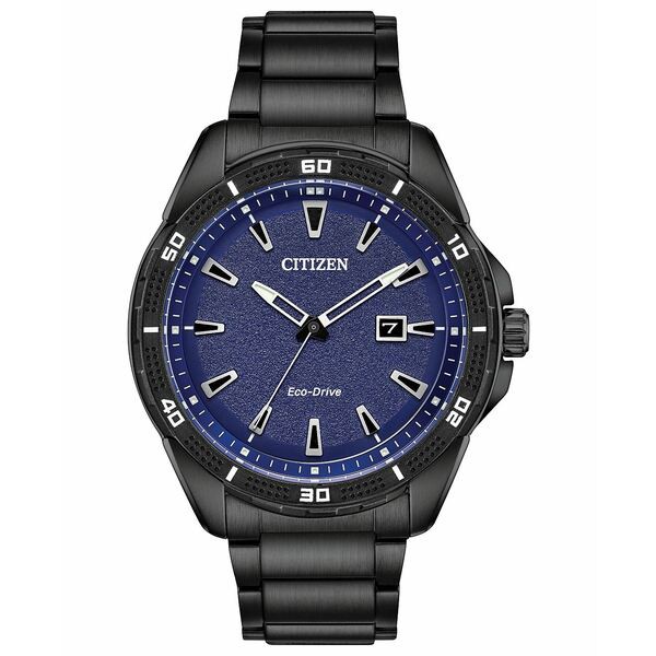 シチズン メンズ 腕時計 アクセサリー Drive From Citizen Eco-Drive Men's Black Stainless Steel Bracelet Watch 45mm No Color