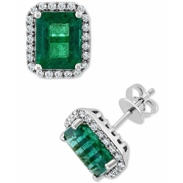 エフィー コレクション レディース ピアス＆イヤリング アクセサリー EFFY® Emerald (4-3/8 ct. t.w.) & Diamond (3/8 ct. t.w.) Stu